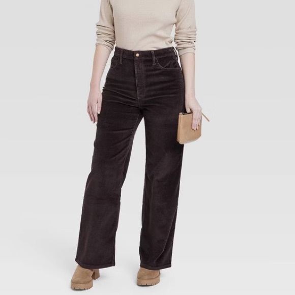 NWT Universal Thread Women's High-Rise Wide Leg Jeans Corduroy Pants sz 10 - Picture 4 of 6